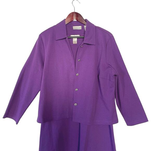 Drapers & Damons Womens Dress Suit Two Piece Sheath Blazer Purple Size PXL - Picture 3 of 12